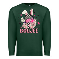Sports Green boujee checkered easter bunny egg trending Premium Sweatshirt - MaliasSmallBusiness