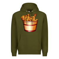 Army Green nugget and nuggets basket Premium Hoodie - AdoDesignShop