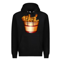 Black nugget and nuggets basket Premium Hoodie - AdoDesignShop