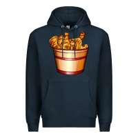 Navy nugget and nuggets basket Premium Hoodie - AdoDesignShop
