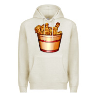 Oatmeal Heather nugget and nuggets basket Premium Hoodie - AdoDesignShop