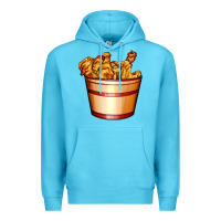 Ocean Blue nugget and nuggets basket Premium Hoodie - AdoDesignShop