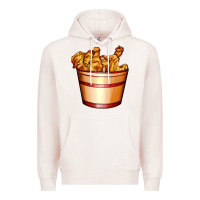 Pale Pink nugget and nuggets basket Premium Hoodie - AdoDesignShop