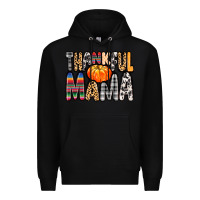 Black Thankful Mama Premium Hoodie - MaliasSmallBusiness