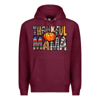 Burgundy Thankful Mama Premium Hoodie - MaliasSmallBusiness