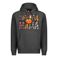 Charcoal Heather Thankful Mama Premium Hoodie - MaliasSmallBusiness