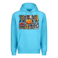 Ocean Blue Thankful Mama Premium Hoodie - MaliasSmallBusiness