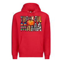 Red Thankful Mama Premium Hoodie - MaliasSmallBusiness