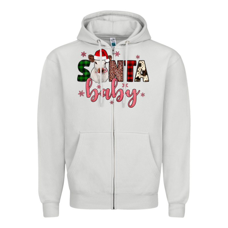 Santa Baby Cow Zipper Hoodie by JahusDesignShop | Teevron