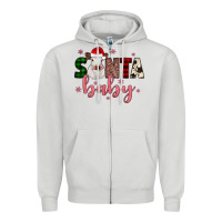 Dove Grey Santa baby Cow Zipper Hoodie - JahusDesignShop