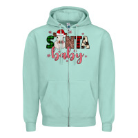 Seafoam Santa baby Cow Zipper Hoodie - JahusDesignShop