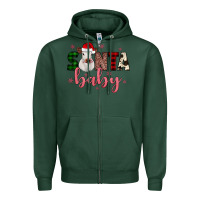Sports Green Santa baby Cow Zipper Hoodie - JahusDesignShop