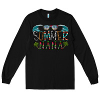 Black summer nana Long Sleeve Tee - CowhideDigitalArt
