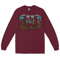 Burgundy summer nana Long Sleeve Tee - CowhideDigitalArt
