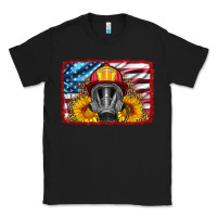 Black firefighter air mask and sunflower Classic Tee - HRA Design Shop