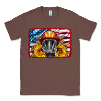 Chestnut firefighter air mask and sunflower Classic Tee - HRA Design Shop