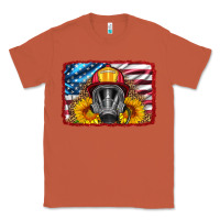 Copper firefighter air mask and sunflower Classic Tee - HRA Design Shop