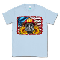 Dusty Blue firefighter air mask and sunflower Classic Tee - HRA Design Shop
