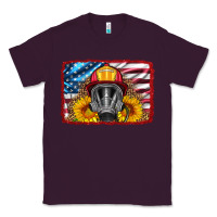 Plum firefighter air mask and sunflower Classic Tee - HRA Design Shop