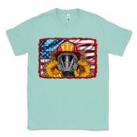 Seafoam firefighter air mask and sunflower Classic Tee - HRA Design Shop