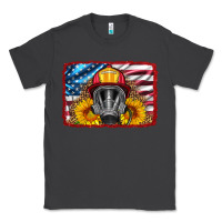 Firefighter Air Mask And Sunflower Classic Tee | Teevron