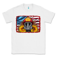 White firefighter air mask and sunflower Classic Tee - HRA Design Shop