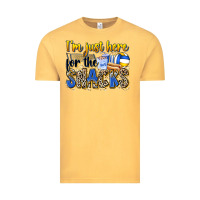 Vintage Mustard i'm just here for the snacks volleyball Vintage Tee - Zillion Design Studio
