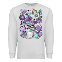 Dove Grey cheer mom Premium Sweatshirt - MaliasSmallBusiness