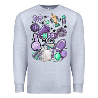 Heather Grey cheer mom Premium Sweatshirt - MaliasSmallBusiness