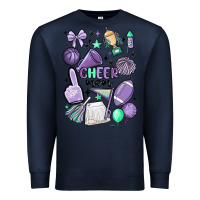 Navy cheer mom Premium Sweatshirt - MaliasSmallBusiness