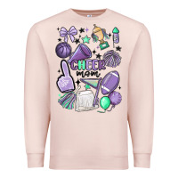 Pale Pink cheer mom Premium Sweatshirt - MaliasSmallBusiness