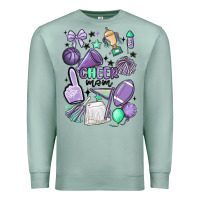 Seafoam cheer mom Premium Sweatshirt - MaliasSmallBusiness