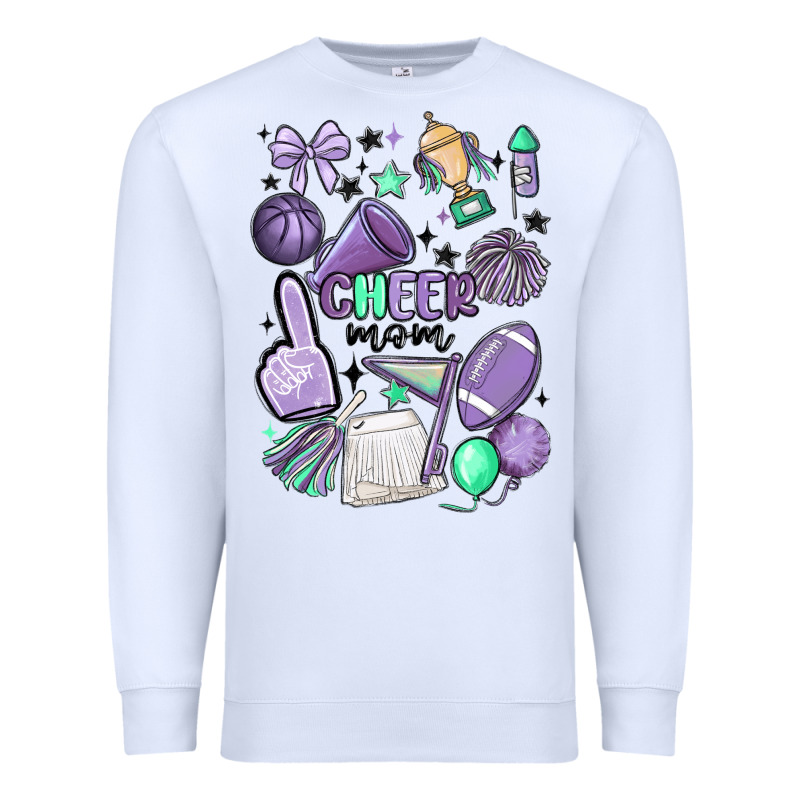 Cheer Mom Premium Sweatshirt by MaliasSmallBusiness | Teevron