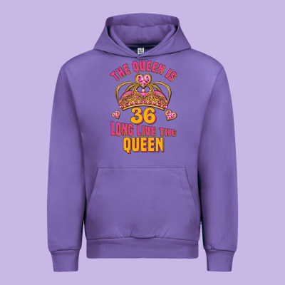 The Queen Is 36 Long Live The Queen Urban Hoodie Designed By Jasminsmagicworld