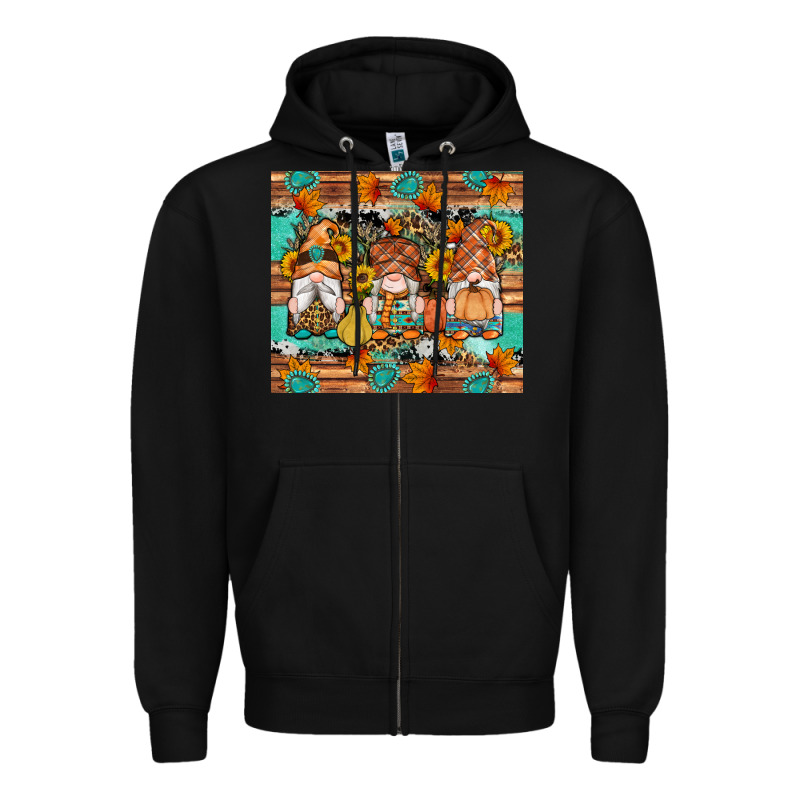 Western Fall Gnomes Tumbler Zipper Hoodie by Artiststas | Teevron