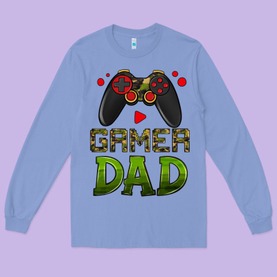 Gamer Dad Long Sleeve Tee Designed By Hra Design Shop