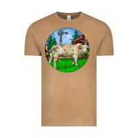Vintage Camel christmas charolais bull and barnyard Vintage Tee - RanaPortraitStore