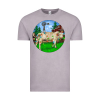 Vintage Zinc christmas charolais bull and barnyard Vintage Tee - RanaPortraitStore