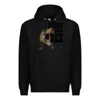 Black DADDY SAURUS REX Premium Hoodie - Bettercallsaul