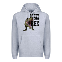 Heather Grey DADDY SAURUS REX Premium Hoodie - Bettercallsaul