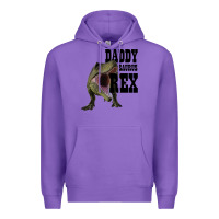 Purple DADDY SAURUS REX Premium Hoodie - Bettercallsaul