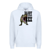 White DADDY SAURUS REX Premium Hoodie - Bettercallsaul