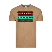 Vintage Coffee turquoise aztec bullskull and horse Vintage Tee - BarkalooDesign