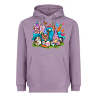 Lavender Easter gnomies with truck Heavyweight Hoodie - NancyCooperArtShop