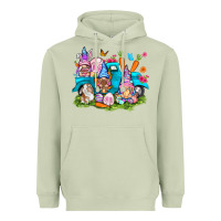Matcha Easter gnomies with truck Heavyweight Hoodie - NancyCooperArtShop