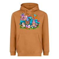 Meerkat Easter gnomies with truck Heavyweight Hoodie - NancyCooperArtShop