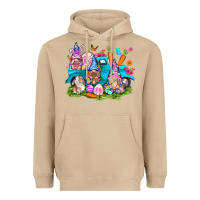 Mushroom Easter gnomies with truck Heavyweight Hoodie - NancyCooperArtShop