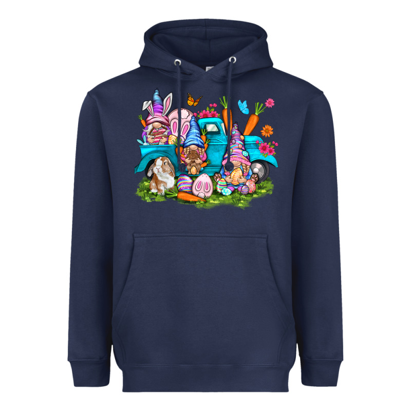 Easter Gnomies With Truck Heavyweight Hoodie by NancyCooperArtShop | Teevron
