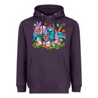 Plum Easter gnomies with truck Heavyweight Hoodie - NancyCooperArtShop