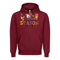 Burgundy tis the season basketball Zipper Hoodie - Jasminsmagicworld